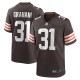 Men's Cleveland Browns Thomas Graham Jr. Brown Team Game Jersey