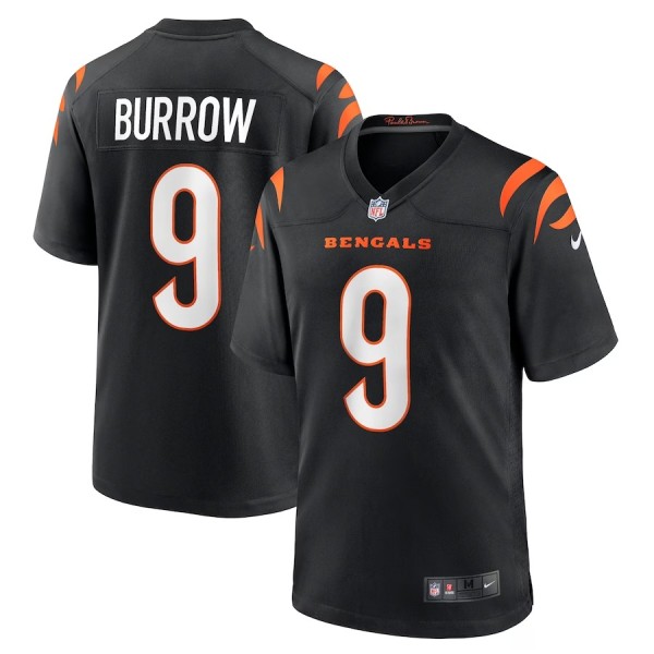Youth Cincinnati Bengals Joe Burrow Black Player Game Jersey