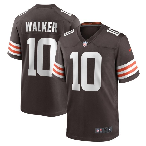 Men's Cleveland Browns Phillip Walker Brown Team Game Jersey