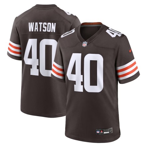 Men's Cleveland Browns Nathaniel Watson Brown Team Game Jersey