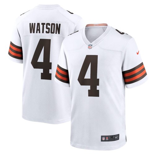 Men's Cleveland Browns Deshaun Watson White Game Jersey