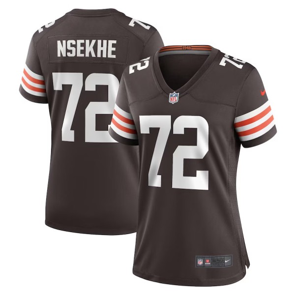 Women's Cleveland Browns Ty Nsekhe Brown Game Jersey