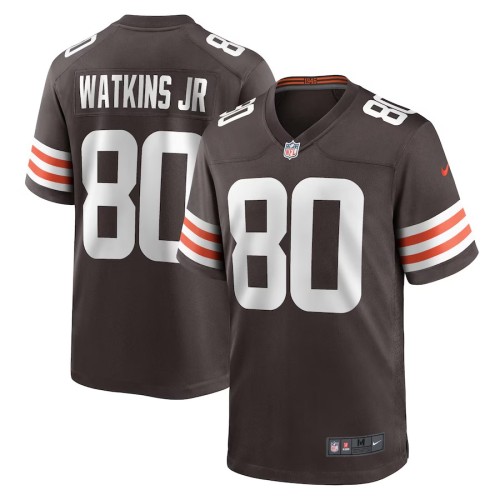 Men's Cleveland Browns Austin Watkins Jr. Brown Team Game Jersey