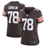 Women's Cleveland Browns Jack Conklin Brown Game Jersey