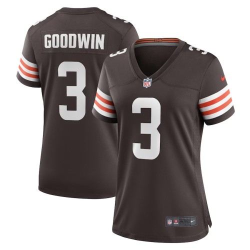 Women's Cleveland Browns Marquise Goodwin Brown Game Jersey