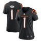 Women's Cincinnati Bengals Number 1 Mom Black Game Jersey