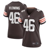 Women's Cleveland Browns Don Fleming Brown Retired Player Jersey