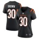 Women's Cincinnati Bengals Chase Brown Black Team Game Jersey