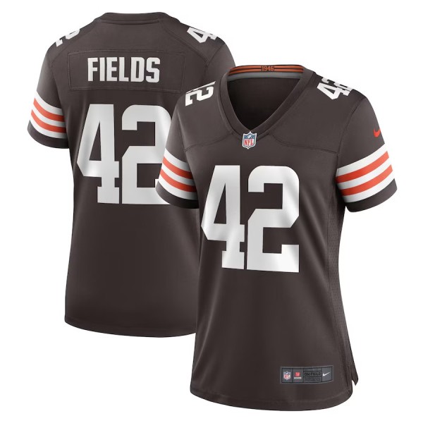 Women's Cleveland Browns Tony Fields II Brown Team Game Jersey