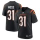 Men's Cincinnati Bengals Zack Moss Black Game Jersey