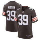Men's Cleveland Browns Khaleke Hudson Brown Team Game Jersey