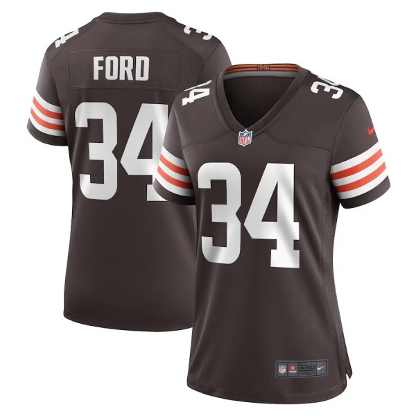 Women's Cleveland Browns Jerome Ford Brown Game Player Jersey