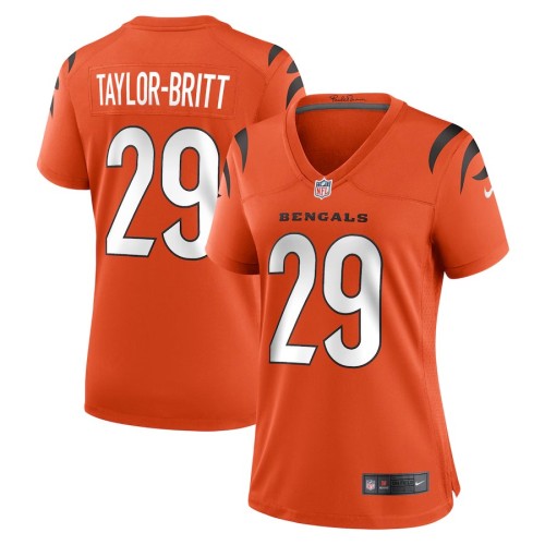 Women's Cincinnati Bengals Cam Taylor-Britt Orange Alternate Game Jersey