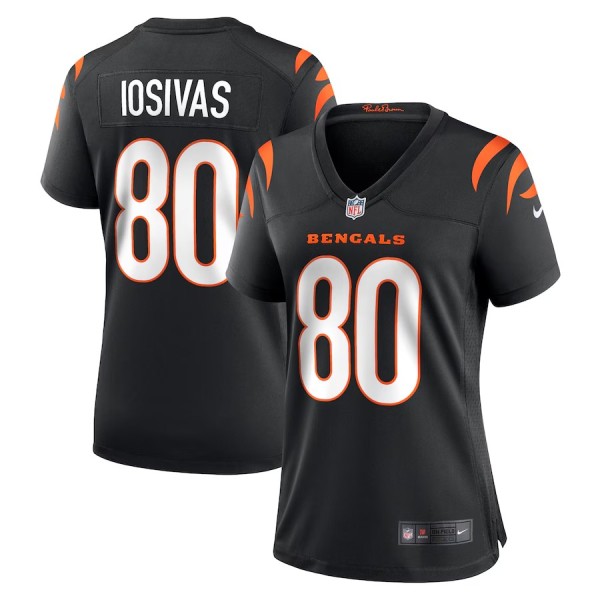 Women's Cincinnati Bengals Andrei Iosivas Black Team Game Jersey