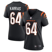 Women's Cincinnati Bengals Ted Karras Black Game Player Jersey