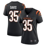 Women's Cincinnati Bengals Jalen Davis Black Game Player Jersey