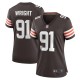 Women's Cleveland Browns Alex Wright Brown Team Game Jersey