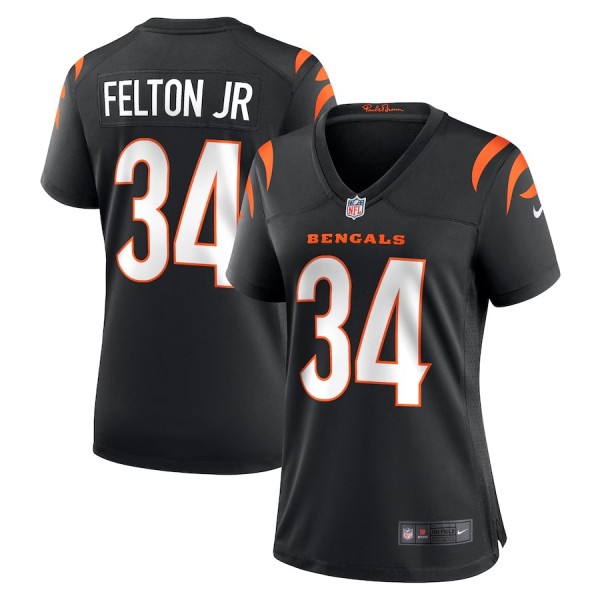 Women's Cincinnati Bengals Demetric Felton Jr. Black Team Game Jersey