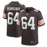 Men's Cleveland Browns Joe DeLamielleure Brown Game Retired Player Jersey