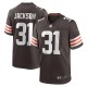 Men's Cleveland Browns Deon Jackson Brown Game Jersey