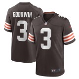 Men's Cleveland Browns Marquise Goodwin Brown Game Jersey