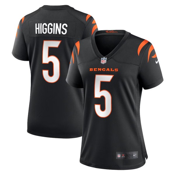 Women's Cincinnati Bengals Tee Higgins Black Game Player Jersey