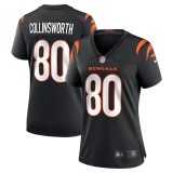 Women's Cincinnati Bengals Cris Collinsworth Black Team Retired Player Game Jersey