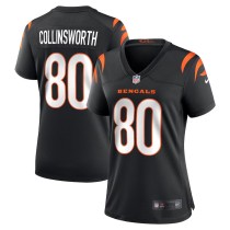 Women's Cincinnati Bengals Cris Collinsworth Black Team Retired Player Game Jersey