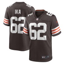 Men's Cleveland Browns Siaki Ika Brown Team Game Jersey