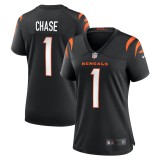 Women's Cincinnati Bengals Ja'Marr Chase Black Game Jersey