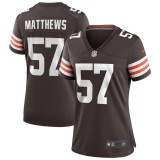 Women's Cleveland Browns Clay Matthews Brown Game Retired Player Jersey