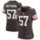 Women's Cleveland Browns Clay Matthews Brown Game Retired Player Jersey