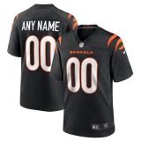 Men's Cincinnati Bengals Black Logo Game Custom Jersey