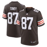 Men's Cleveland Browns Kadarius Toney Brown Team Game Jersey