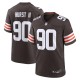 Men's Cleveland Browns Maurice Hurst II Brown Team Game Jersey