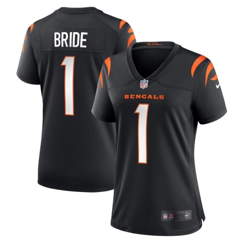 Women's Cincinnati Bengals Number 1 Bride Black Game Jersey