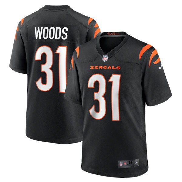 Youth Cincinnati Bengals Ickey Woods Black Retired Player Game Jersey