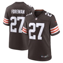 Men's Cleveland Browns D'Onta Foreman Brown Team Game Jersey