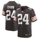 Men's Cleveland Browns Nick Chubb Brown Game Jersey