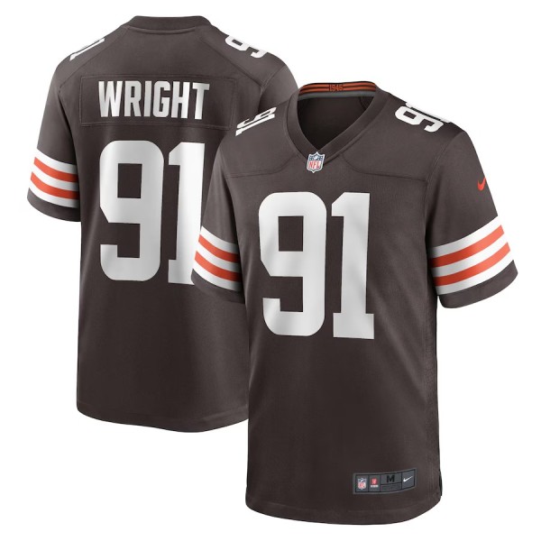 Men's Cleveland Browns Alex Wright Brown Team Game Jersey