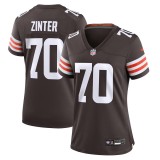 Women's Cleveland Browns Zak Zinter Brown Game Jersey