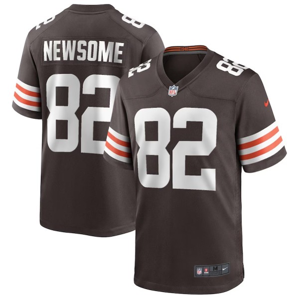 Men's Cleveland Browns Ozzie Newsome Brown Game Retired Player Jersey