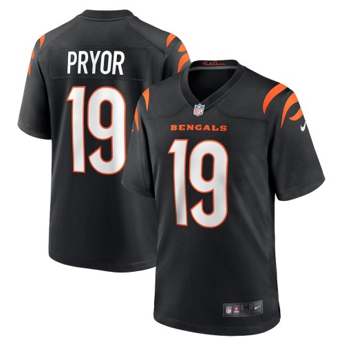 Men's Cincinnati Bengals Kendric Pryor Black Game Jersey
