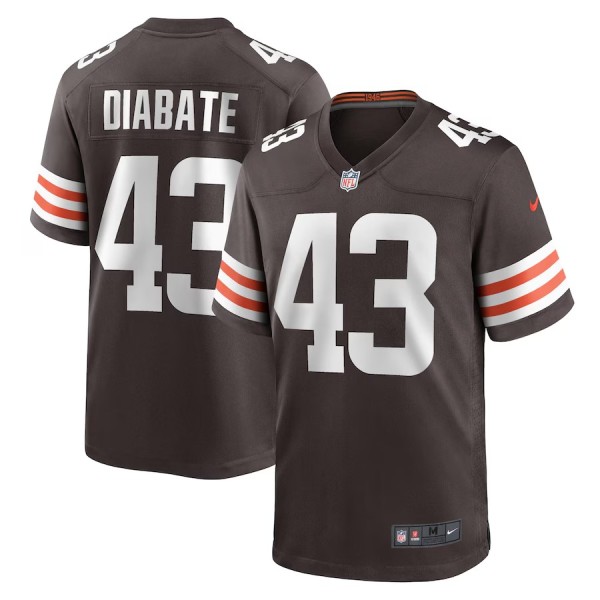 Men's Cleveland Browns Mohamoud Diabate Brown Team Game Jersey