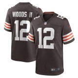 Men's Cleveland Browns Michael Woods II Brown Game Player Jersey