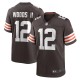 Men's Cleveland Browns Michael Woods II Brown Game Player Jersey