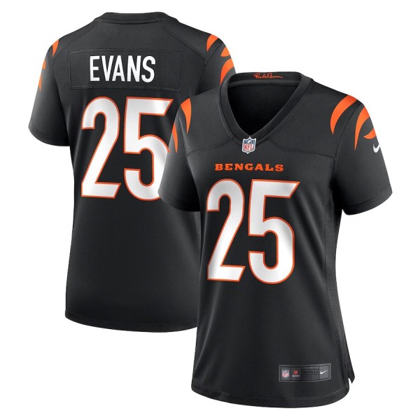 Women's Cincinnati Bengals Chris Evans Black Game Jersey
