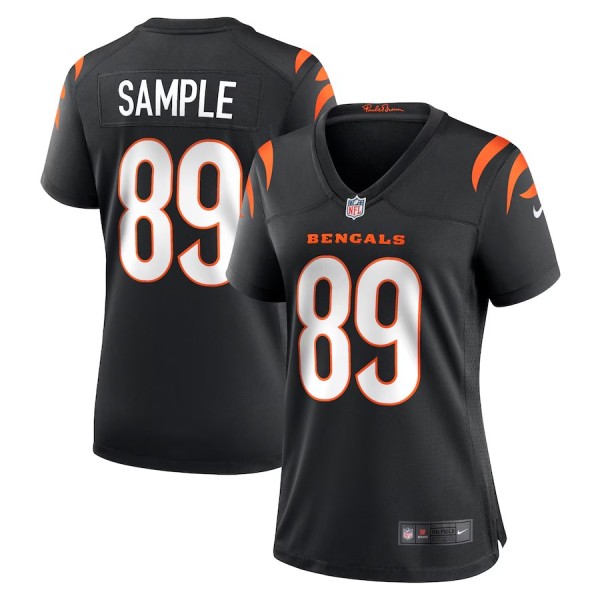 Women's Cincinnati Bengals Drew Sample Black Game Jersey