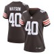 Women's Cleveland Browns Nathaniel Watson Brown Game Jersey