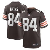 Men's Cleveland Browns Jordan Akins Brown Game Player Jersey
